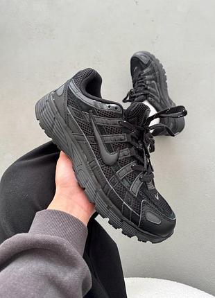 Женские кроссовки nike p-6000 black найк черного цвета