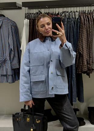 Стьобана куртка з акцентним коміром zara new collection