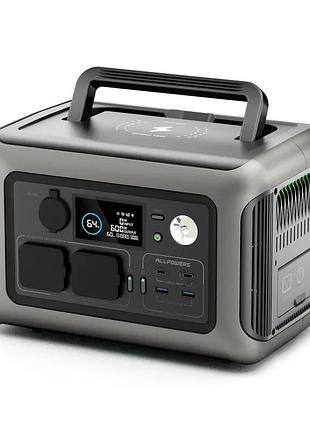 Портативная зарядная станция allpowers r600 600w 299wh для дома и кемпинга