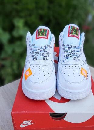 Прекрасные женские кроссовки nike air force 1 x off-white low just do it pack белые5 фото