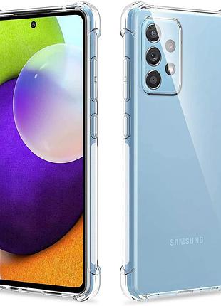 Прозрачный чехол для samsung a52 / a52 5g (a525 / a526) ударопрочный силиконовый shockproof (бампер)