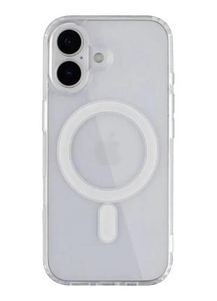 Прозрачный чехол для iphone 17 с magsafe (tpu+pc)