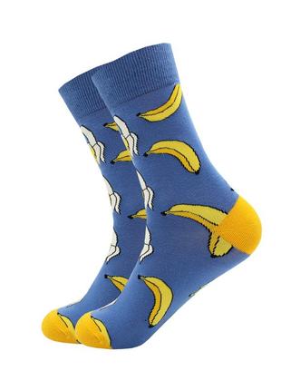 Носки высокие friendly socks с бананами1 фото