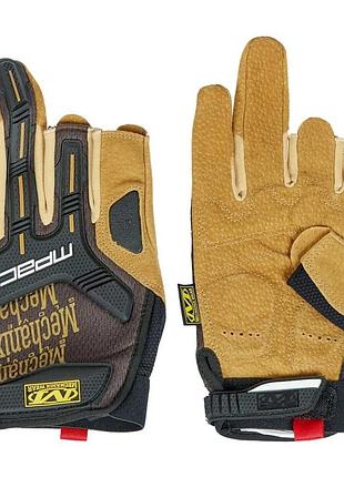 Рукавички mechanix m-pact framer leather (р.l), коричневі, тактичні та демісезонні