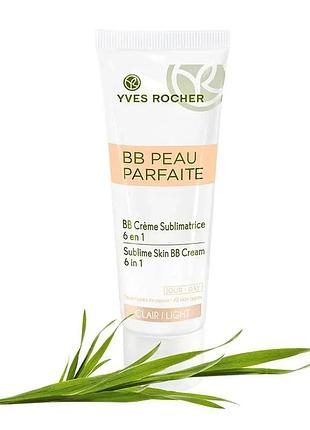 Вв-крем для обличчя бездоганна шкіра 6 в 1, clair light / світлий, ів роше, yves rocher, 50 мл