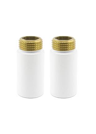 Комплект подовжувачів navin вз (m22" x 1/2") 40 mm, білий (2 шт.)