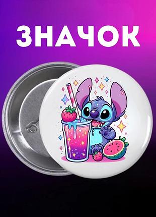 Значек лило и стич lilo & stitch на булавке на рюкзак 44 мм 1 шт
