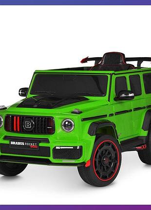Дитячий електромобіль на акумуляторі джип mercedes brabus m 6257 на радіокеруванні для дітей 3-8 років зелений