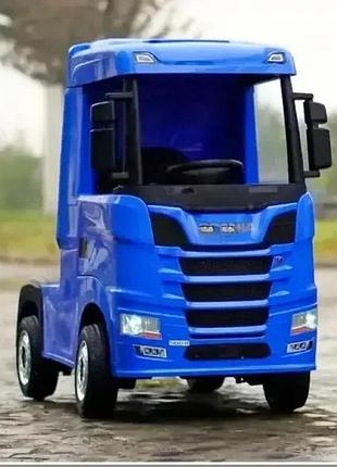 Дитяча електромобіль-машина scania m 6062 з пультом радіокерування для дітей 3-8 років синій