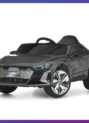 Детский электромобиль на аккумуляторе audi e-tron gt с пультом радиоуправления для детей 3-8 лет покраска серый