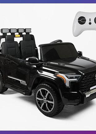 Дитячий електромобіль на акумуляторі двомісний джип toyota tundra tr-9040/84 з пультом радіокерування для дітей 3-8 років чорний