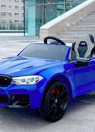 Дитячий електромобіль на акумуляторі bmw m5 з пультом радіокерування для дітей 3-8 років синій