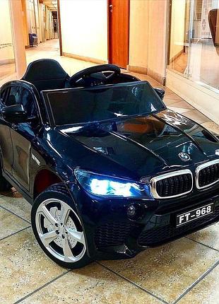 Дитячий електромобіль на акумуляторі bmw m 4299 з пультом радіокерування для дітей 3-8 років автопофарбований чорний