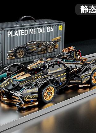 Конструктор спортивного автомобіля plated metal 1:14, 1148 деталей | колекційна модель | сумісний з lego