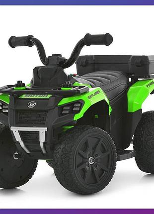 Детский электроквадроцикл на аккумуляторе bambi racer m 6286 с пультом радиоуправления для детей 3-8 лет зеленый