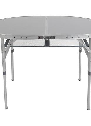Стол туристический влагостойкий алюминиевый bo-camp premium oval 100x70 cm grey