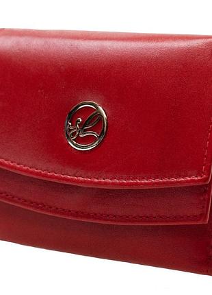 Кожаный женский кошелек semi line rfid red (p8274-2)