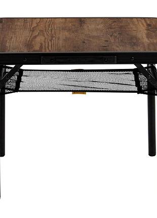 Стол туристический раскладной bo-camp woodbine 56x34 cm black/wood look (1404191)