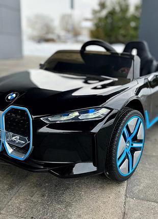 Дитячий електромобіль на акумуляторі bmw i4 je1009 з пультом радіокерування для дітей 3-8 років чорний