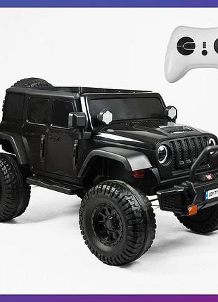 Дитячий електромобіль на акумуляторі джип jeep joy rb-8949/01 з пультом радіокерування для дітей 3-8 років чорний