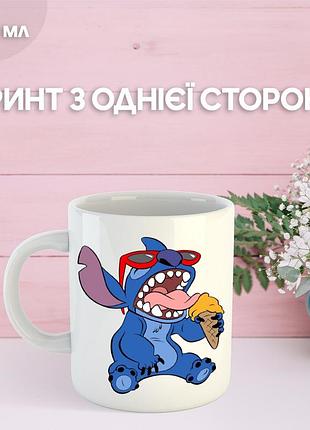 Кружка лило и стич с принтом керамическая чашка lilo & stitch 330 мл uk_848