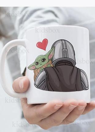 Кружка йода с принтом керамическая чашка звездные войны star wars yoda 330 мл