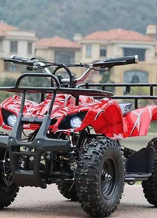 Детский бензиновый квадроцикл с мотором 49cc sn-a51в красный . скорость до 50 км/ч для детей от 5-10 лет