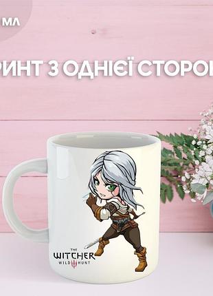Кружка ведьмак с принтом керамическая чашка the witcher 330 мл