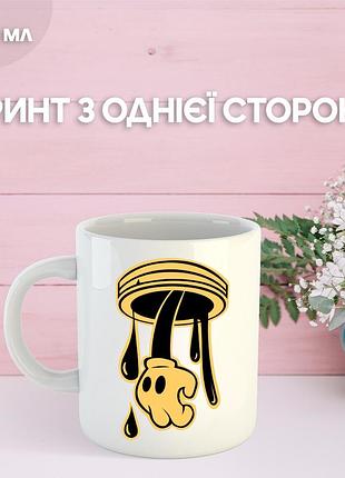 Кружка бенді та чорнильна машина з принтом керамічна чашка bendy and the ink machine 330 мл
