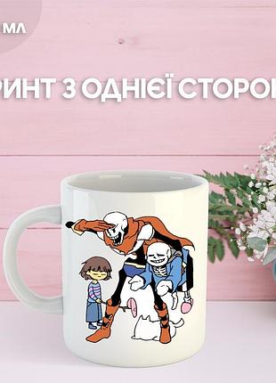 Кружка андертейл с принтом керамическая чашка undertale 330 мл