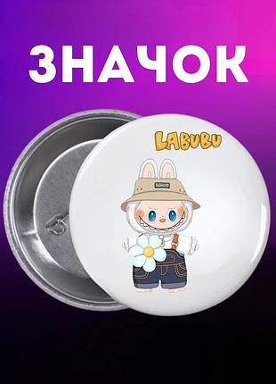 Значок лабубу labubu the monsters монстр на шпильці на рюкзак 44 мм 1 шт