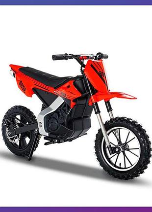 Детский электро мотоцикл питбайк двухколесный на аккумуляторе bambi m 6076 для детей 3-8 лет красный