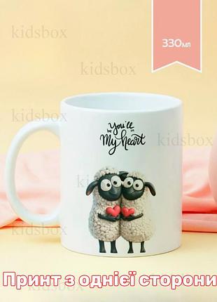 Кружка любовь с принтом керамическая чашка love 330 мл