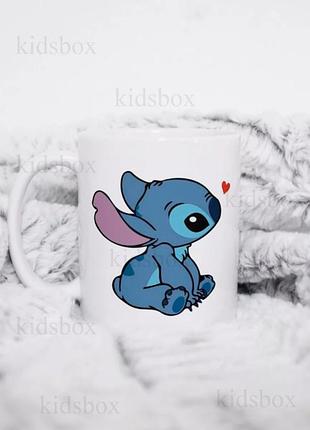 Кружка лило и стич с принтом керамическая чашка lilo and stitch 330 мл