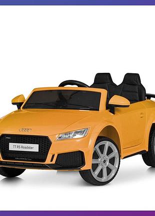 Дитячий електромобіль на акумуляторі audi tt rs roadster із пультом радіокерування 3-8 років m 5012eblr жовтий