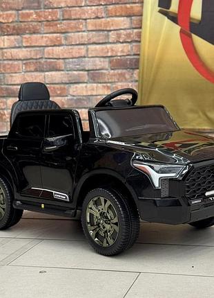 Дитячий електромобіль на акумуляторі джип toyota tundra joy tn-4634/28 з пультом радіокерування для дітей 3-8 років чорний
