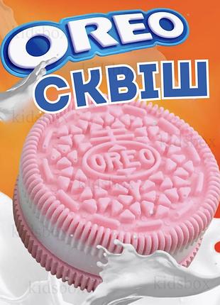Сквиш орео печенье таба лапка игрушка антистресс розовый 6,5 см