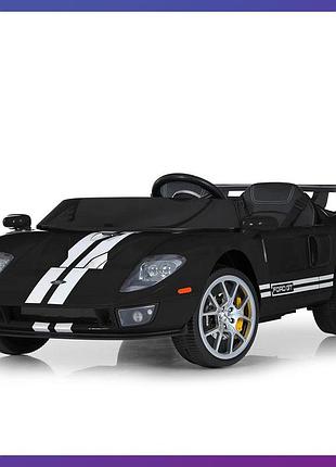 Дитячий електромобіль на акумуляторі двомісний ford gt з пультом радіокерування для дітей 3-8 років чорний