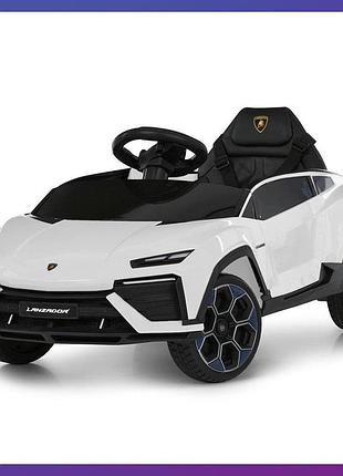Дитячий електромобіль на акумуляторі lamborghini lanzador m 6293 з пультом р/у для дітей 3-8 років білий