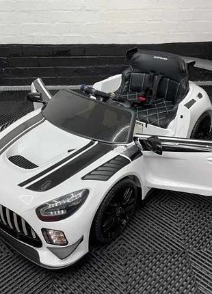 Дитячий електромобіль на акумуляторі mercedes m 5112 з пультом радіокерування для дітей 3-8 років білий
