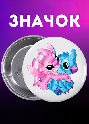 Значек лило и стич lilo & stitch на булавке на рюкзак 44 мм 1 шт