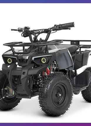 Квадроцикл електричний із мотором 800w profi hb-atv800as-1 для дітей від 6 років карбоновий