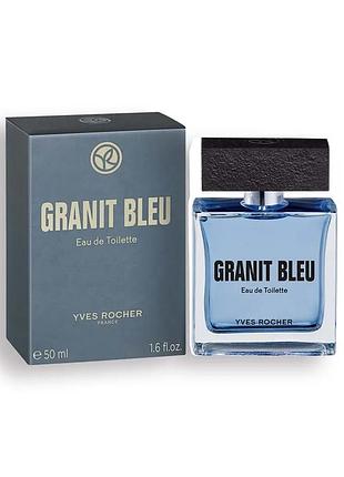 Туалетная вода granit bleu, сила древесно-морского аромата 50 мл yves rocher 50 мл