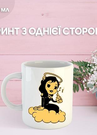 Кружка бенді та чорнильна машина з принтом керамічна чашка bendy and the ink machine 330 мл