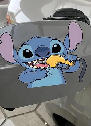 Автомобильная наклейка 3d лило и стич lilo and stitch 10x10см