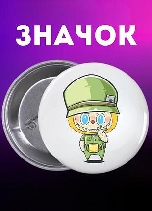 Значок лабубу labubu the monsters монстр на шпильці на рюкзак 44 мм 1 шт