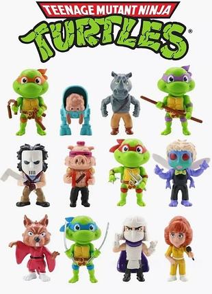 Набор фигурок черепашки ниндзя ninja turtles tmnt игрушки для детей 5-6см 12 шт