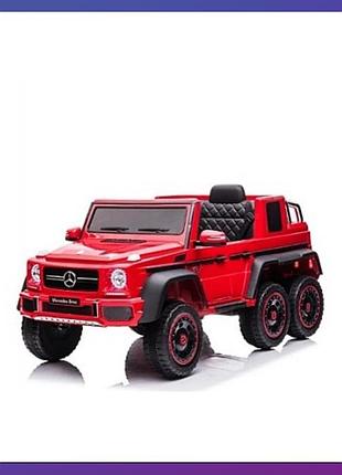 Детский электромобиль на аккумуляторе джип mercedes g63 amg abl-6 с пультом р/у для детей 3-8 лет красный