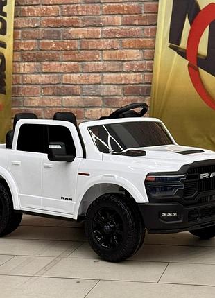 Дитячий електромобіль на акумуляторі джип ram joy rm-3649-3 з пультом радіокерування для дітей 3-8 років білий