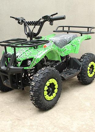 Детский бензиновый квадроцикл с мотором 49cc sn-a51 зеленый. скорость до 50 км/ч для детей от 5-10 лет